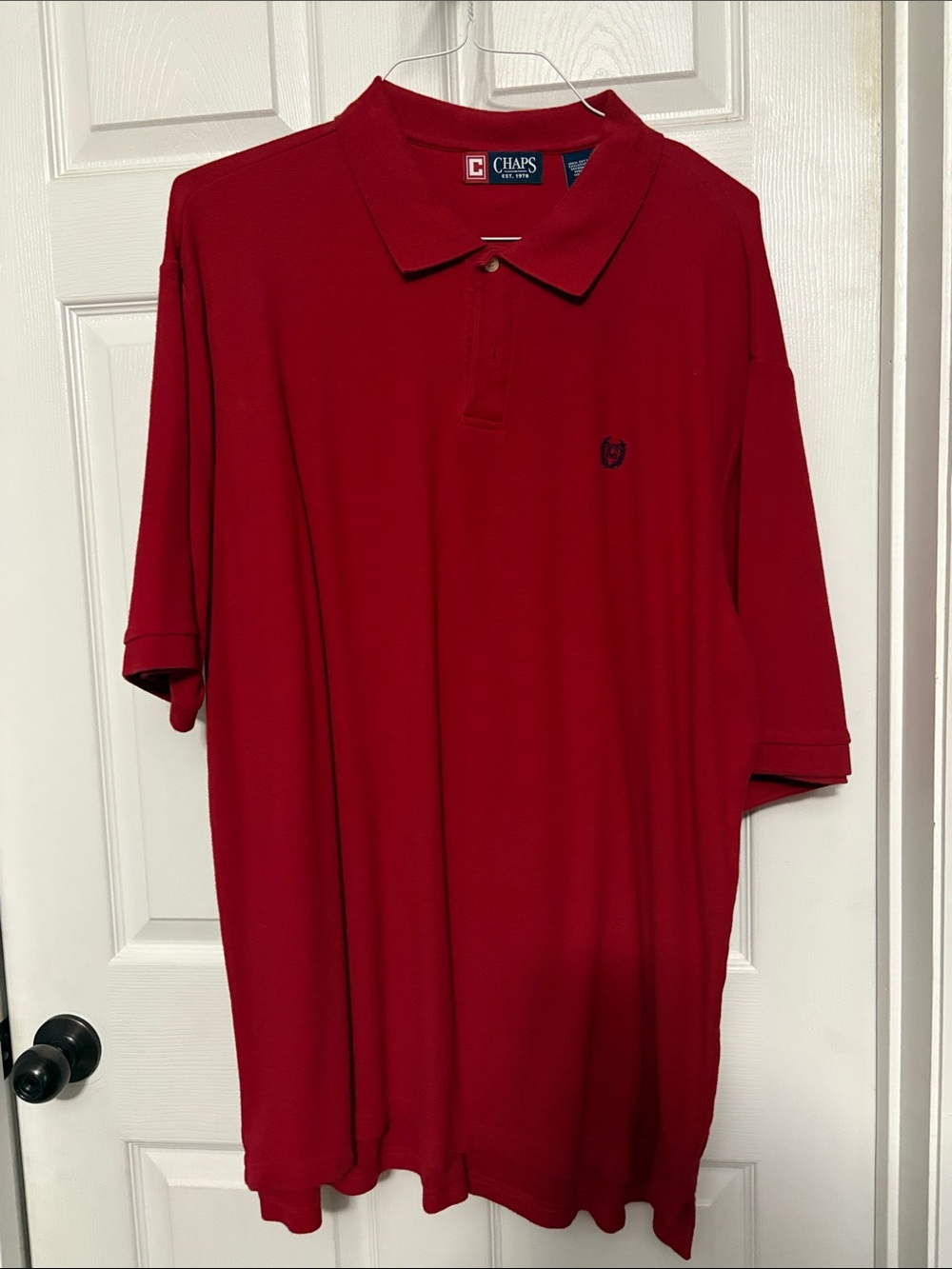 Chaps Men’s Deep Red Polo with Subtle Logo